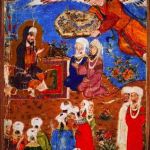 Christianity and Islam via An Angel presenting Muhammad with a town